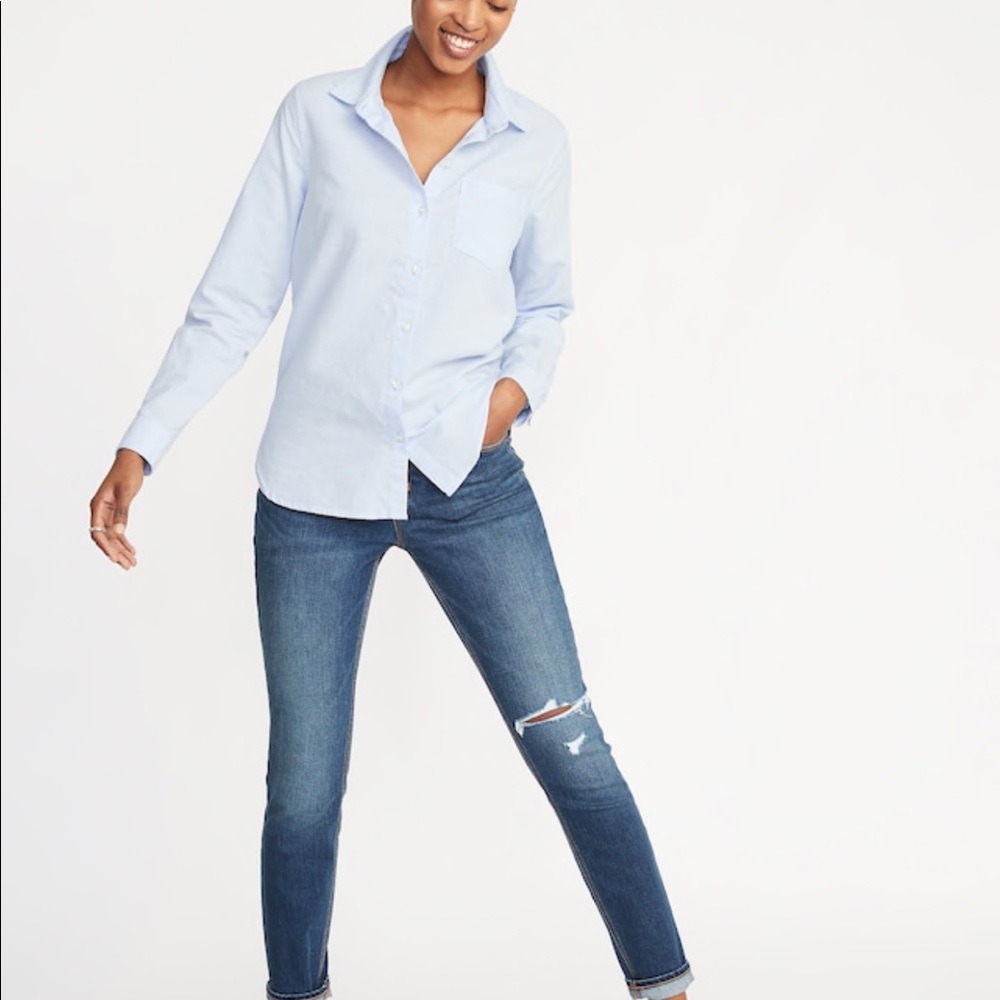 Old Navy Light Blue Cotton Button Up